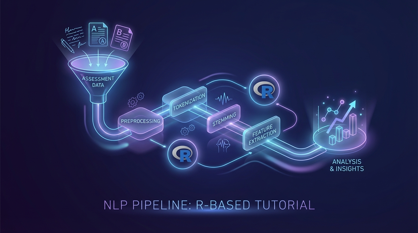 Natural Language Processing Pipeline for Assessment Data: An R-Based Tutorial